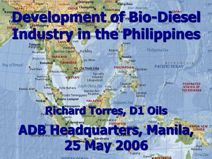 development of bio diesel industry in the philippines