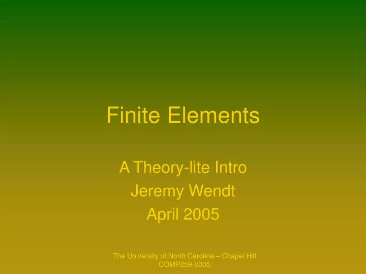 finite elements