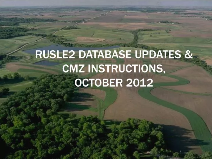 rusle2 database updates cmz instructions october 2012