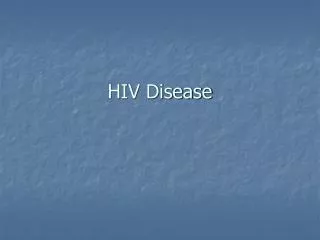 HIV Disease