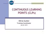 CONTINUOUS LEARNING POINTS (CLPs) - slide 1