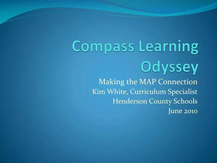 compass learning odyssey