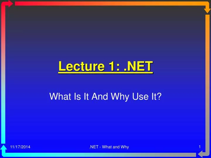lecture 1 net