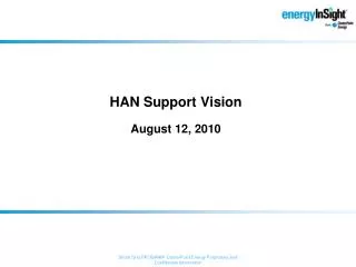 HAN Support Vision August 12, 2010