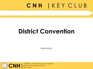 District Convention