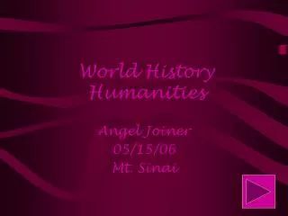 World History Humanities