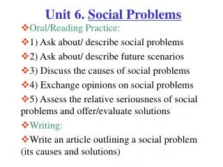 Unit 6. Social Problems