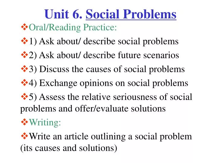 unit 6 social problems