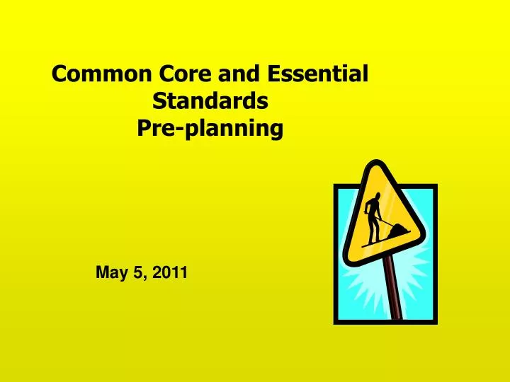 common core and essential standards pre planning