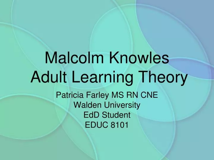 malcolm knowles adult learning theory