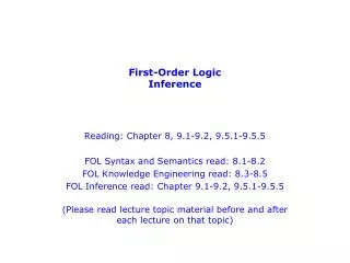 First-Order Logic Inference