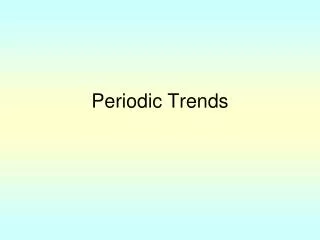 Periodic Trends