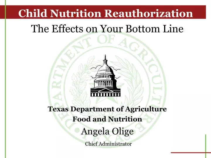 child nutrition reauthorization