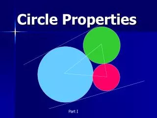 Circle Properties