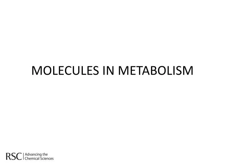 molecules in metabolism