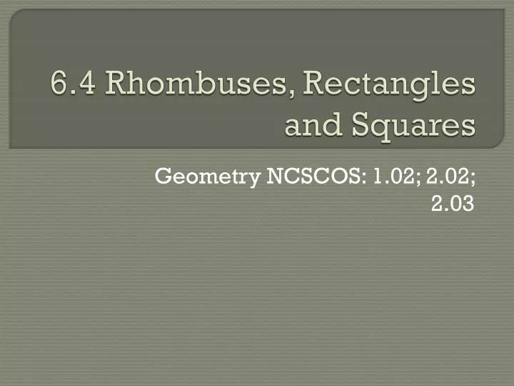 6 4 rhombuses rectangles and squares