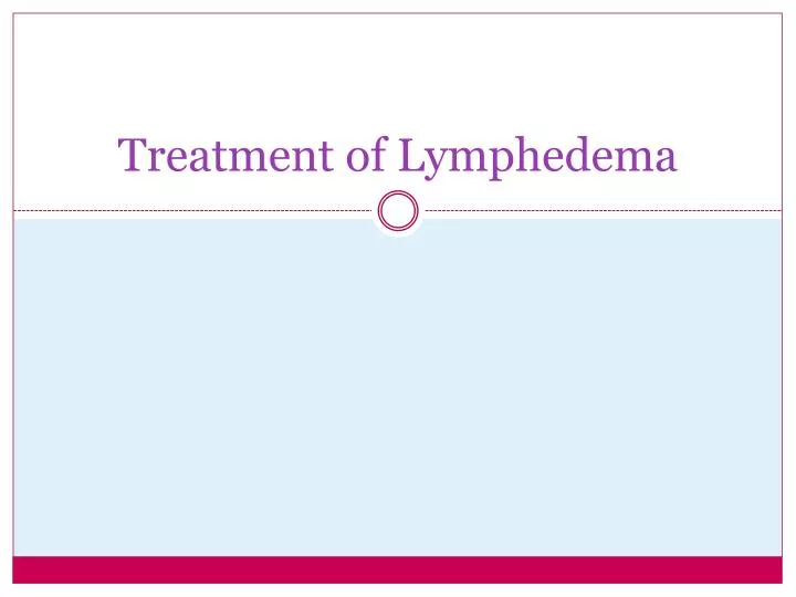 treatment of lymphedema