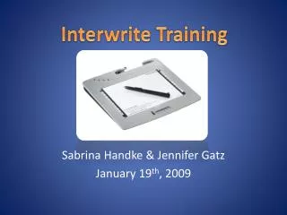 Sabrina Handke &amp; Jennifer Gatz January 19 th , 2009