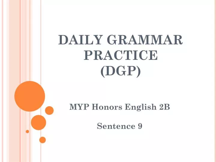 daily grammar practice dgp