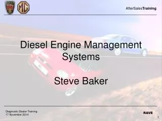 Diesel Engine Management Systems