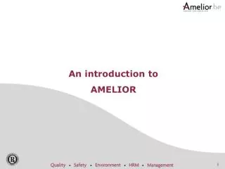 An introduction to AMELIOR