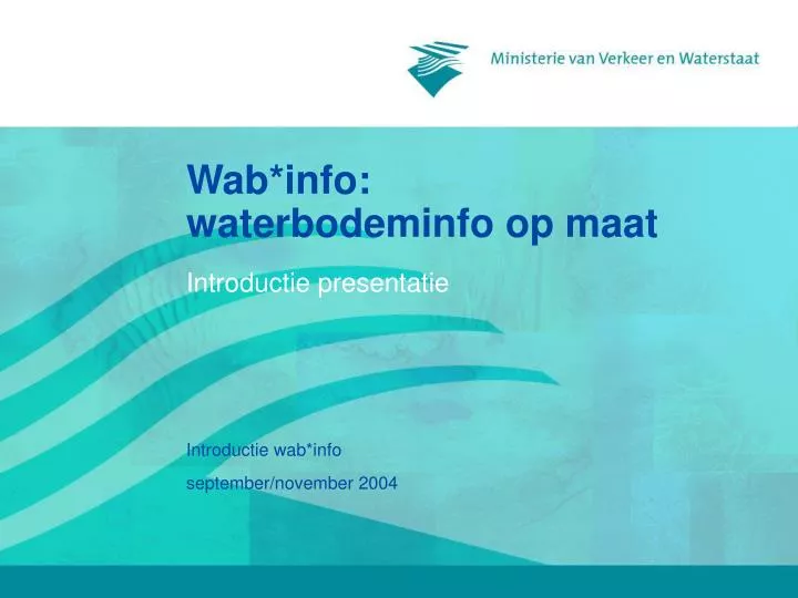 wab info waterbodeminfo op maat
