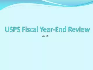 USPS Fiscal Year-End Review