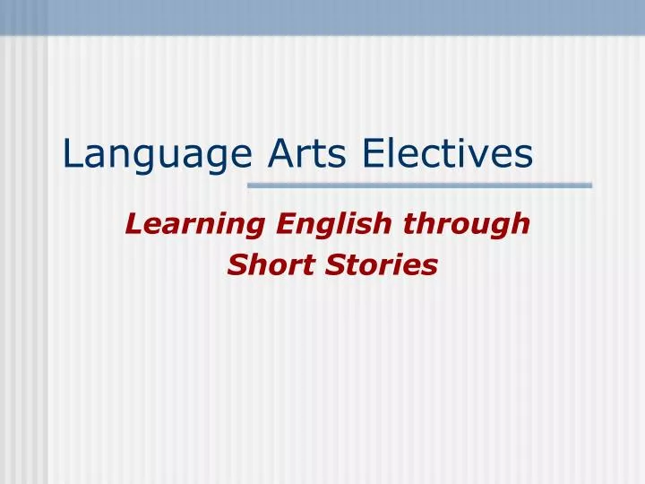 language arts electives
