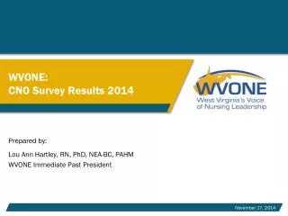 WVONE: CNO Survey Results 2014