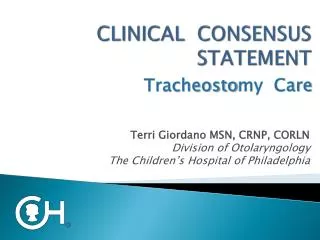 CLINICAL CONSENSUS STATEMENT