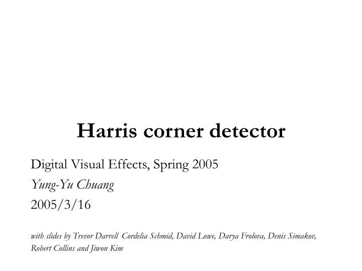 harris corner detector