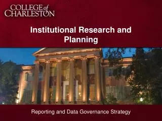 Institutional Research and Planning