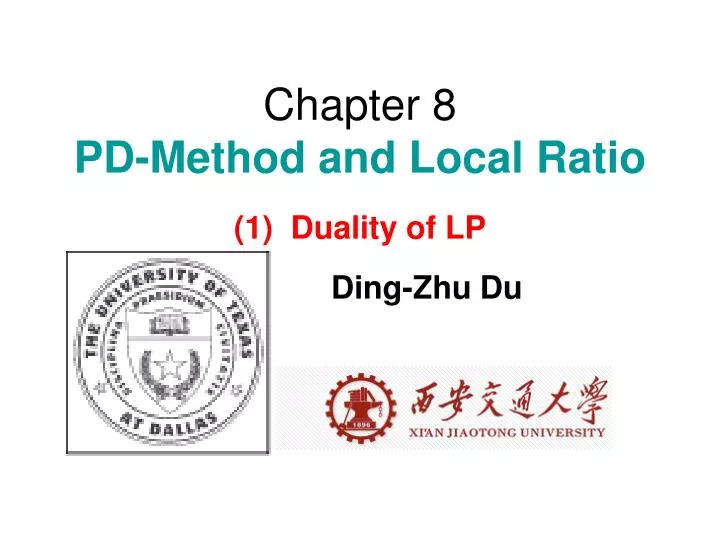 chapter 8 pd method and local ratio