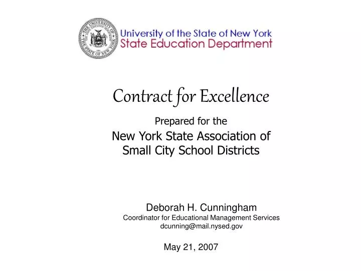 contract for excellence prepared for the new york state association of small city school districts