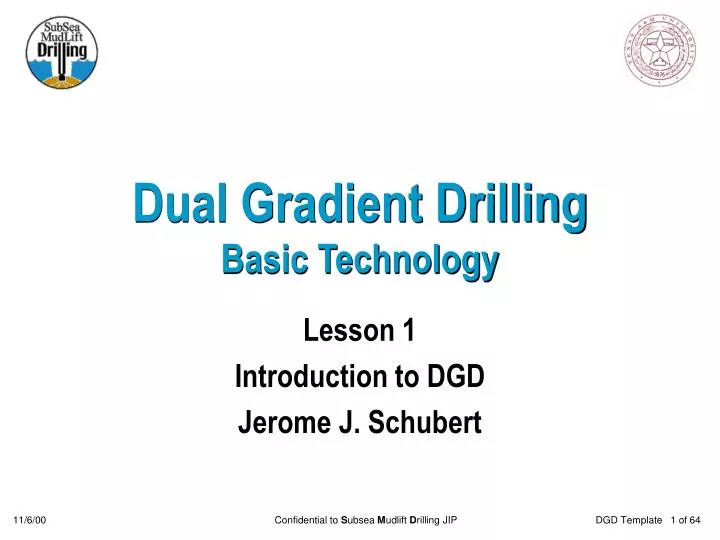 dual gradient drilling basic technology