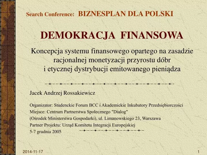 search conference biznesplan dla polski
