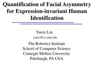 Quantification of Facial Asymmetry for Expression-invariant Human Identification