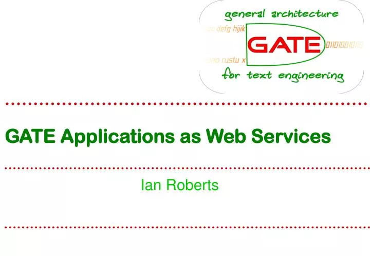 gate applications as web services