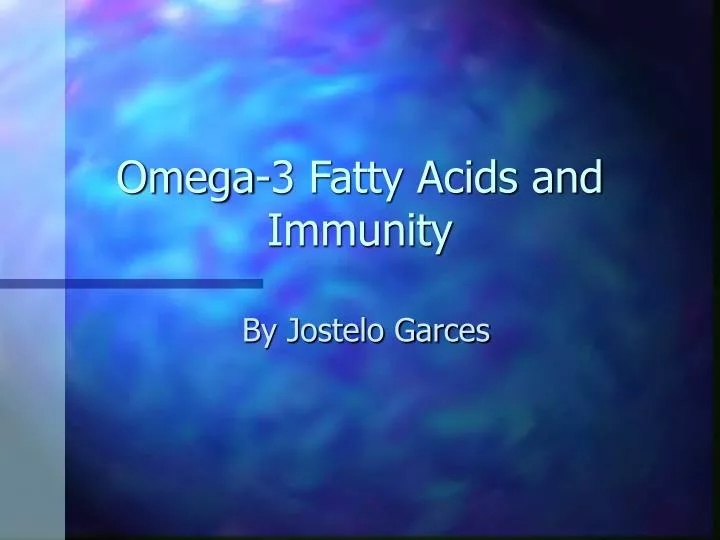 omega 3 fatty acids and immunity