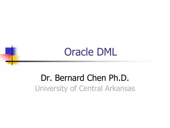 oracle dml