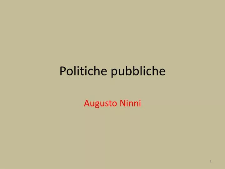 politiche pubbliche