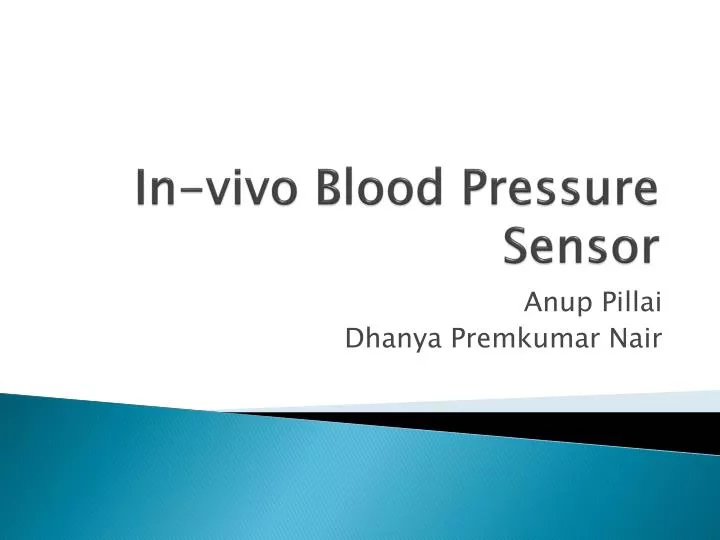 in vivo blood pressure sensor