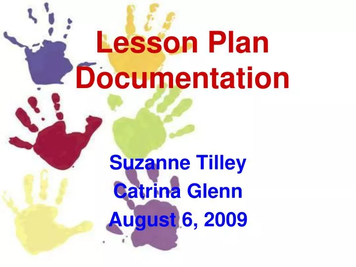 lesson plan documentation