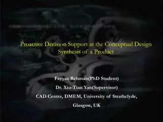 Proactive Decision Support at the Conceptual Design Synthesis of a Product