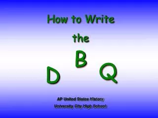 How to Write the