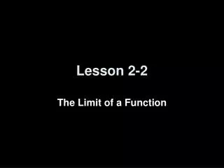 Lesson 2-2