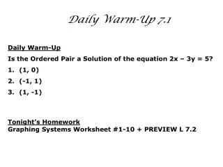 Daily Warm-Up 7.1