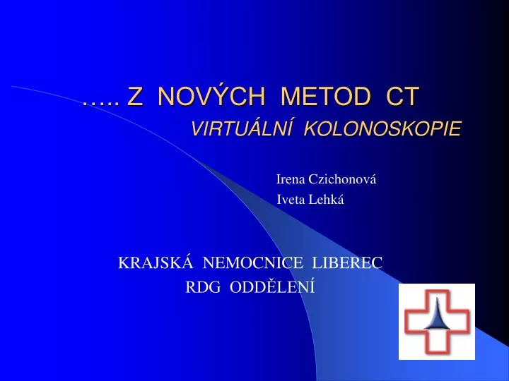 z nov ch metod ct virtu ln kolonoskopie