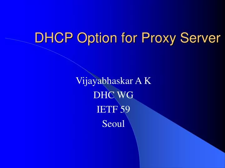 dhcp option for proxy server