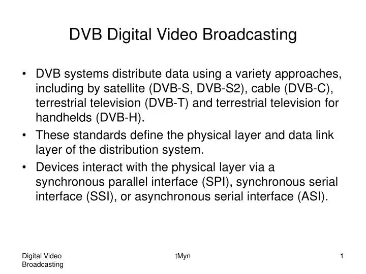 dvb digital video broadcasting